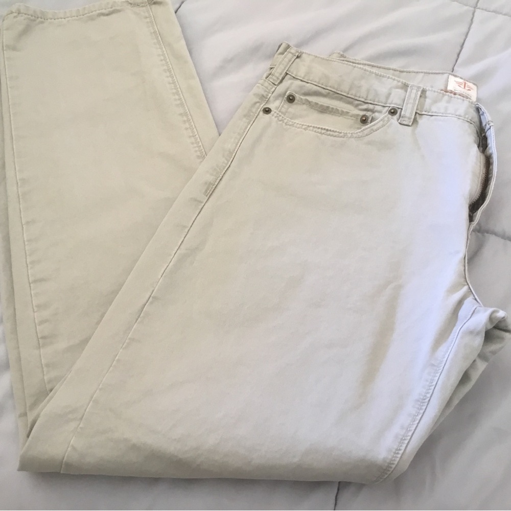 Dockers Men's Light Tan 5 Pocket Straight Pants 34 x 32